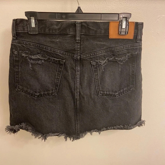 Moussy Vintage Libby Black Distressed Skirt Size 27 - Picture 6 of 7